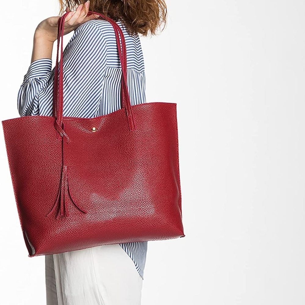Women Tote Shoulder PU Leather Handbag NWT